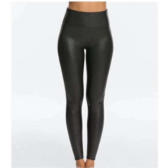 NWT - SPANX - Black Faux Leather Leggings - Size Small - ShapeWear - Minimalist - Picture 5 of 10